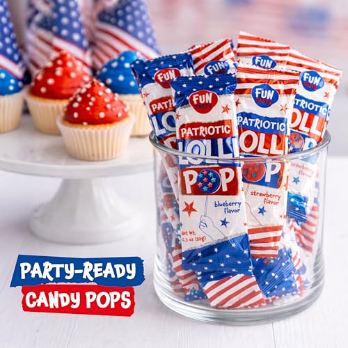 Patriotic Candy, Lollipops Individually Wrapped, Berry Flavors - 40 Count - image 5