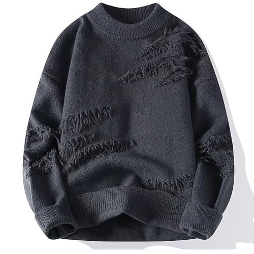 Sweaters for Men Crewneck Long Sleeve Chunky Knitted Pullover Tops Fashion Color Block Winter Thermal Base Sweater2