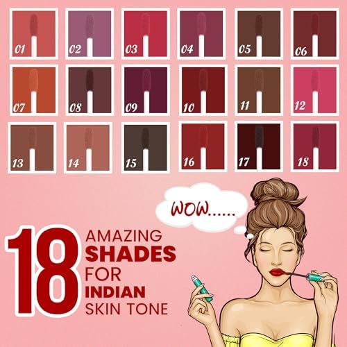Image of Shryoan Butter Luxe Satin Matte Liquid Lipstick | Ultra Pigmented, Long-Lasting, Non-Transfer Formula, Smooth Lip Color, Weightless Finish, Silky Matte Finish (6ml) (Shade 14) (Pack of 2)