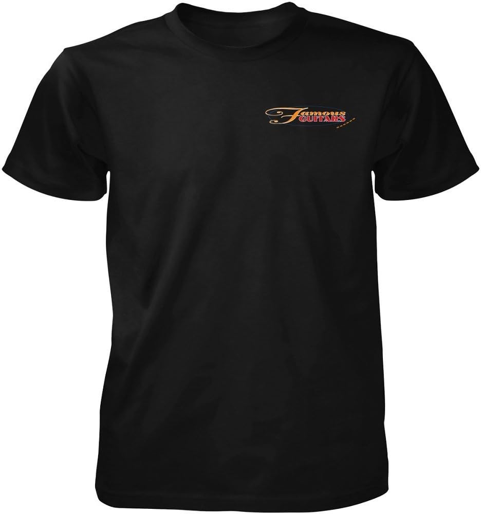 Taboo Famous Guitars Men's Black Short Sleeve T-Shirt (2X-Large)