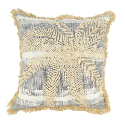 Condition photo showing New/Like New for saro lifestyle palm breeze embroidered throw pillow cover