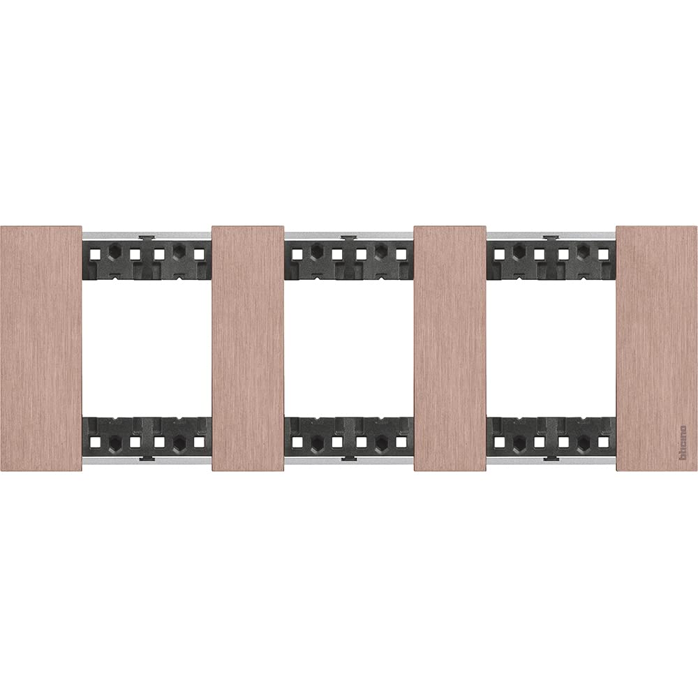 Placa de pared Legrand KA4802M3ZM de 3 módulos para cubiertas de interruptor modernas