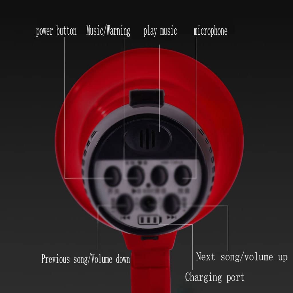 Megáfonos portátiles con Control de Volumen, Amplificador de Mano, Ideal para Eventos Deportivos y Control de multitudes, Altavoz con megáfo
