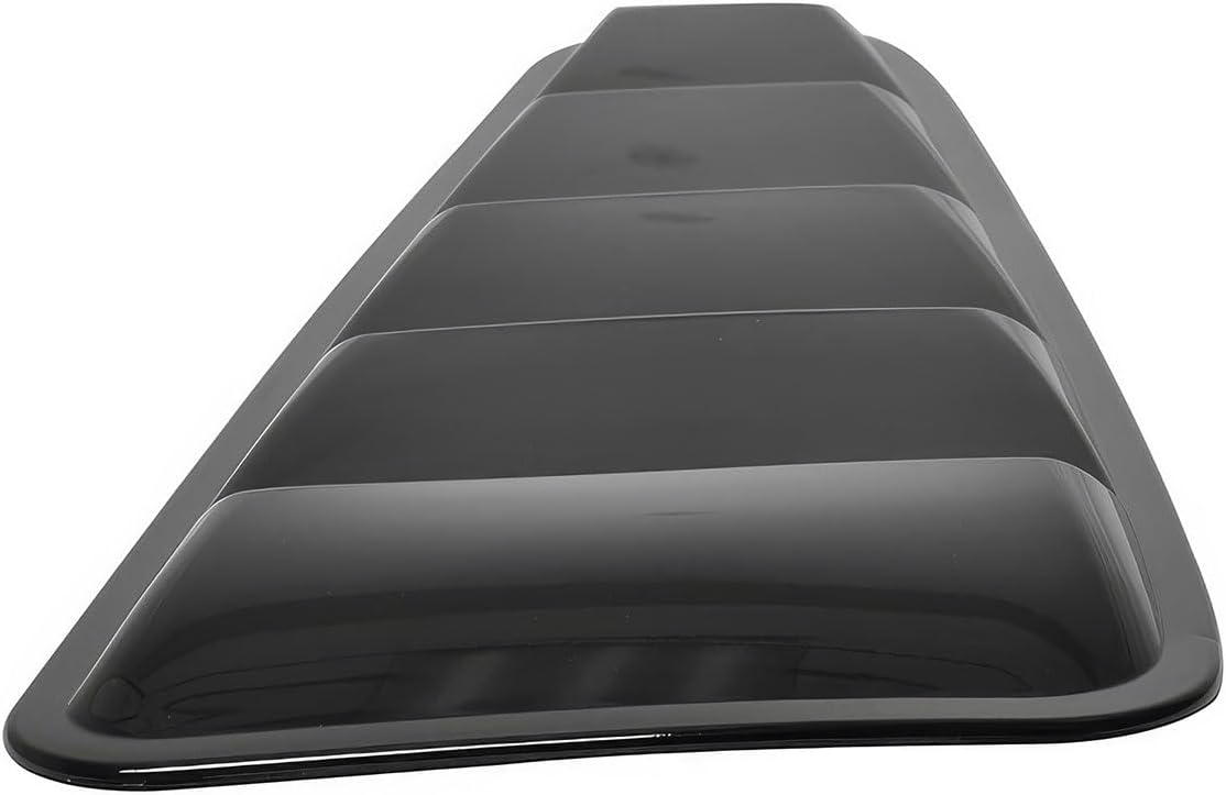 Side Window Louver, Compatible with 2010-2014 Ford Mustang All Models, Painted Gloss Black ABS Plastic OEM Style Aerodynamic Rear Side Sunshade Wind Deflection Cover, 2PCS