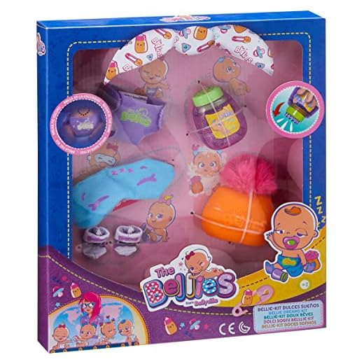 The Bellies - Bellie, Kit Dulces Sueños, Accesorios para Dormir, Recomendado para Niños y Niñas a Partir de 3 Años, Multicolor, (Famosa 700015141)