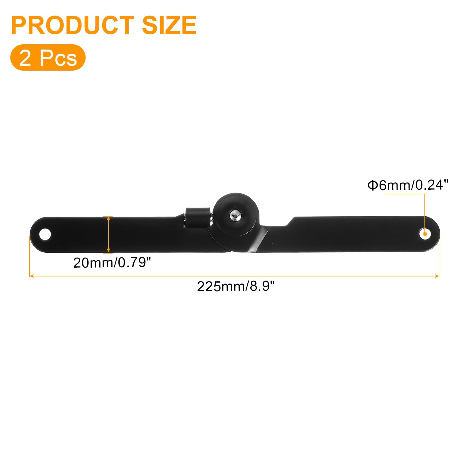 QUARKZMAN 2 Piezas Bisagra de Soporte para Tapa Bisagra Plegable Giratoria para Muebles Cajas de Madera Estuches de Joyería Baúl Gabinete Armario 8.9"x0.79"