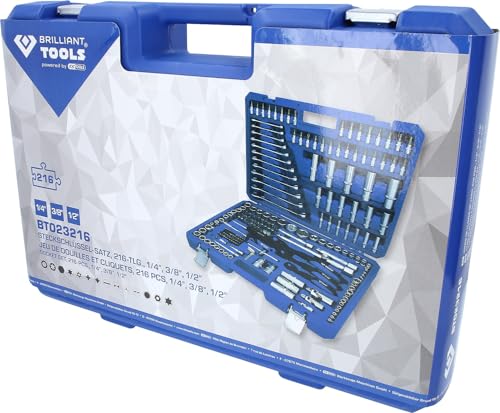 Coffret de douilles BRILLIANT TOOLS en chrome-vanadium durable de 216 pièces - 5