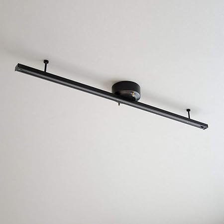 Amazon Hikariya ライティングレール 1m ダクトレール インテリアダクト 配線ダクトレール おしゃれ シーリングライト ペンダントライト スポットライト 天井照明 照明器具 電気 ダイニング用 食卓用 リビング用 居間用 子供部屋 Hkr Rail100 K ブラック 黒