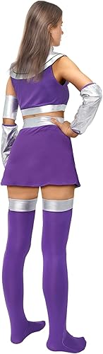 Miniatura 5 de Disfraz de fuego de estrellas para niña delgadamujer, disfraz de Koriandr, traje de coslaysuperhéroe sexy Rven vestido para mujer