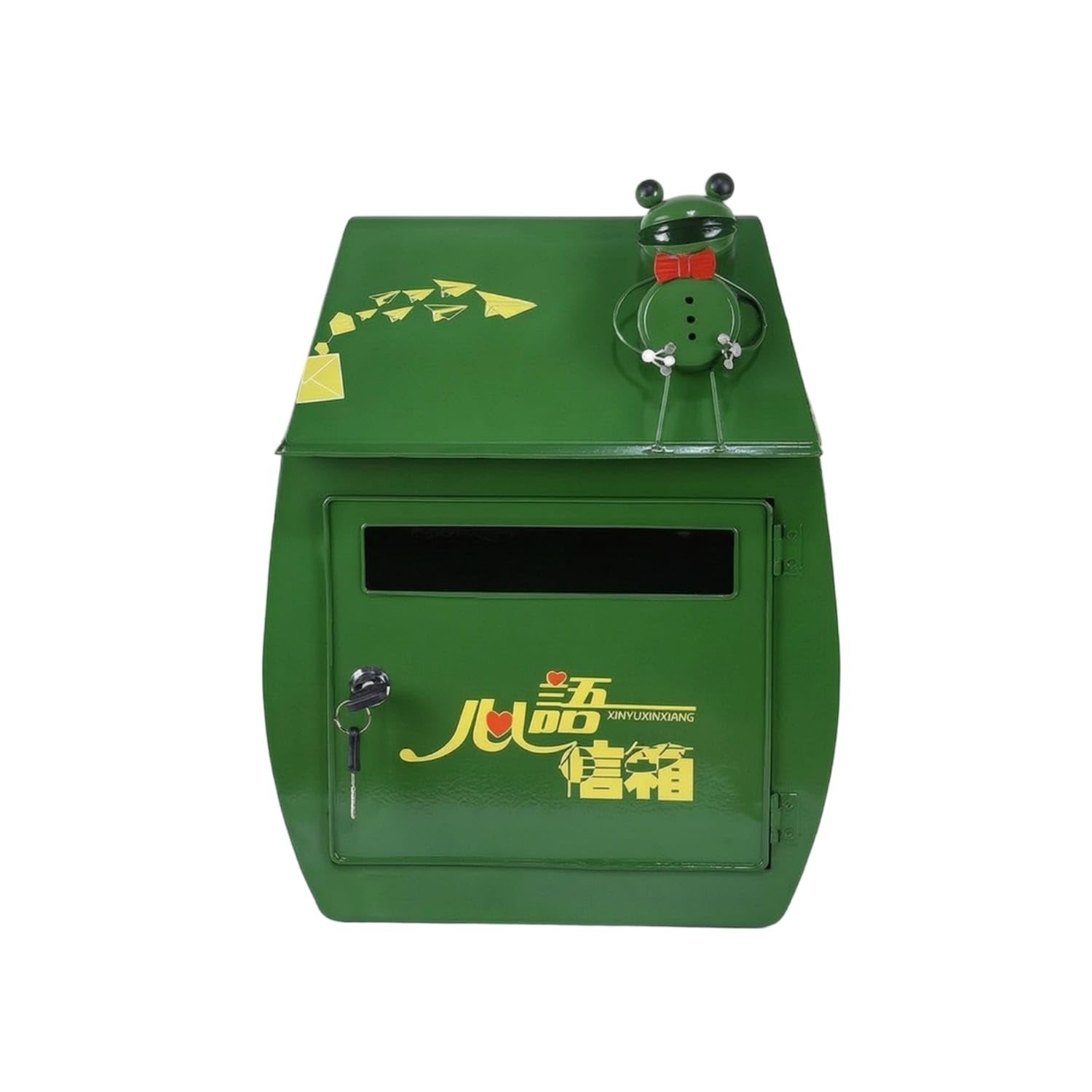 Decorative Mailbox with Lock Secure Wall Mount Mailbox Lockable Locking Mail Box Outdoor for Homeowners, Entryway, Porch, Green 2421-image-23