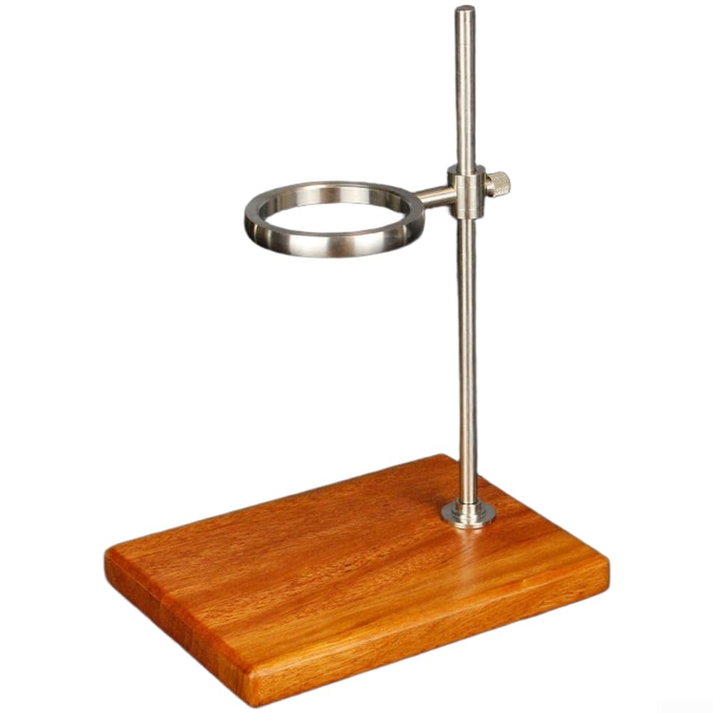 Soporte de filtro de café para soporte, ajustable, juego de caldo de mano de acero inoxidable para madera, para V60 Dripper Café, uso 22 x 16 cm