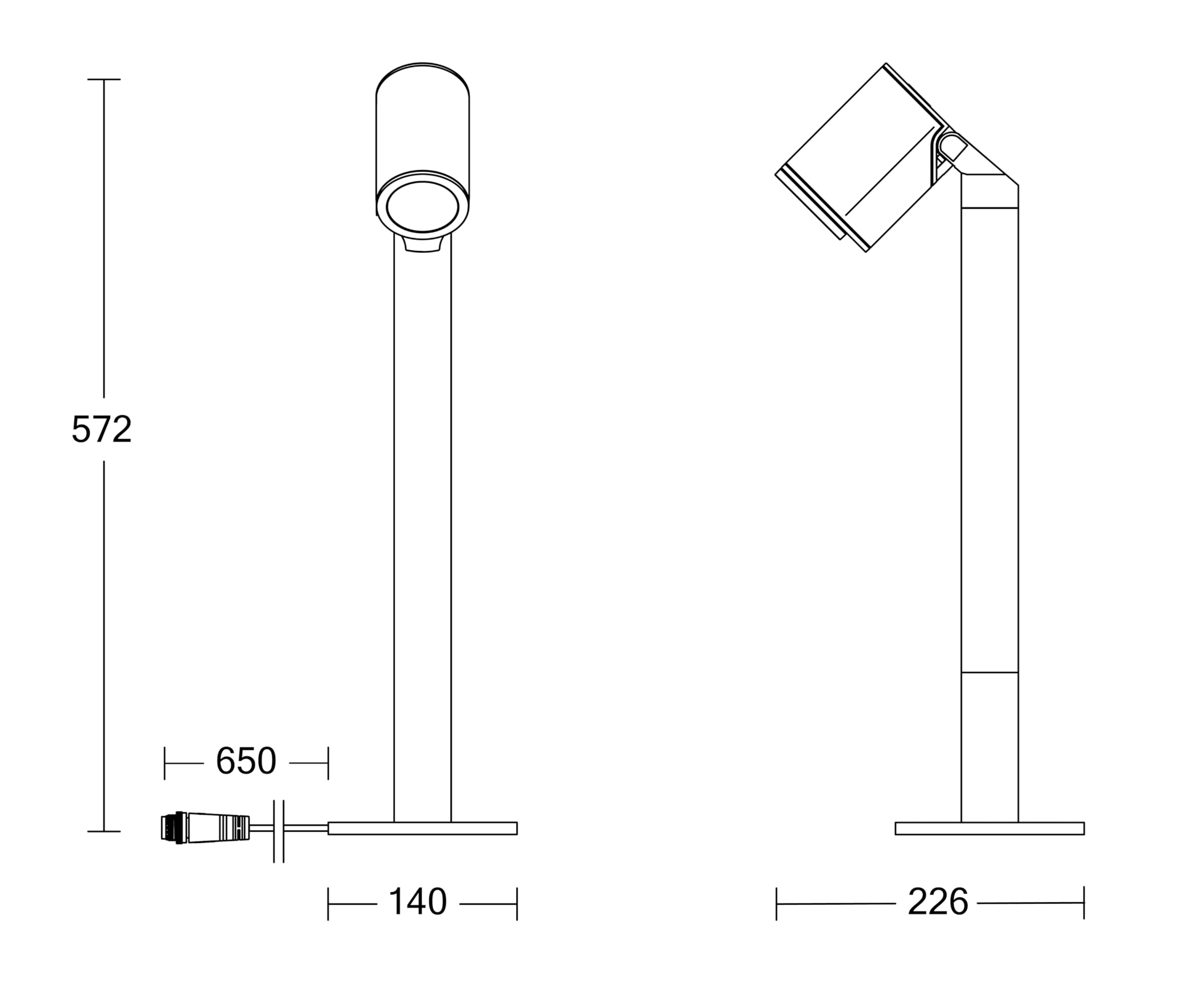 Steinel Zewnętrzna lampa słupkowa Spot Way C 24 V, RGBWW, 16 mln kolorów, czujnik zmierzchu, ściemnialny LED-reflektor ogrodowy, sterowanie aplikacji, Plug & Play, IP65