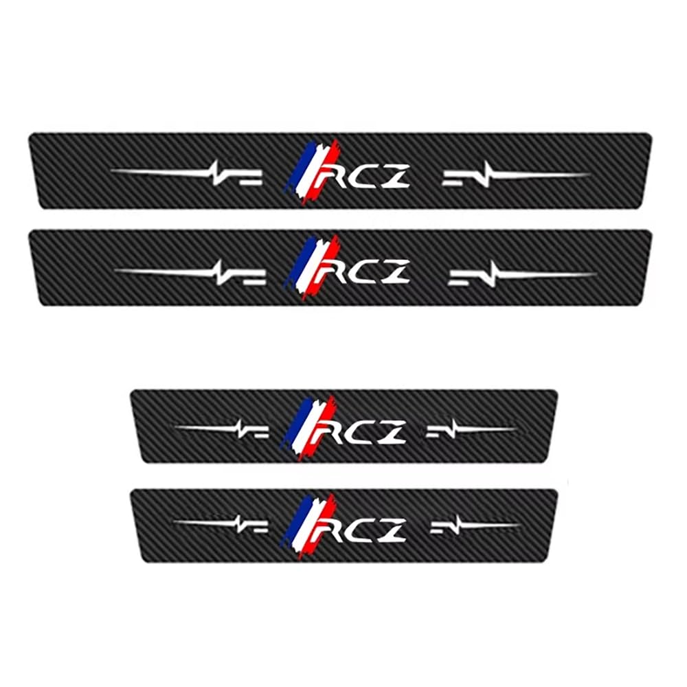SDYAYFGE 4Pcs Kick Plates Car Door Sill Protector,for Peugeot RCZ