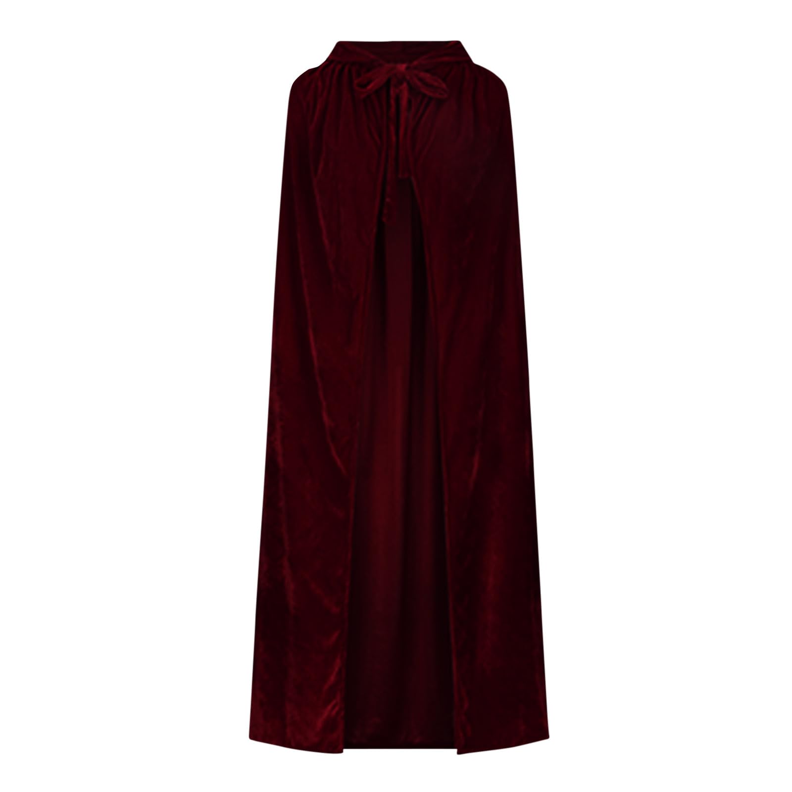 Women Medieval Velvet Role Cape Sale Clearance Ladies Gothic Victorian Cloak Hooded Poncho Lace-Up Cloaks Solid Color Capes Stage Performance Clothes Halloween Christmas Cosplay Accessories Costume