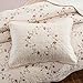 Quilt Set Classical 3D Floral Embroidery Pattern 3-Piece Cotton Reversible Quilted Embroidered Decorative Bedspreads Coverlet Bedding Set, Lightweight &Soft,Beige,King Size