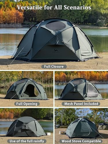 Carpa Dome Hot con Estufa para 4 Personas Impermeable miniatura 4
