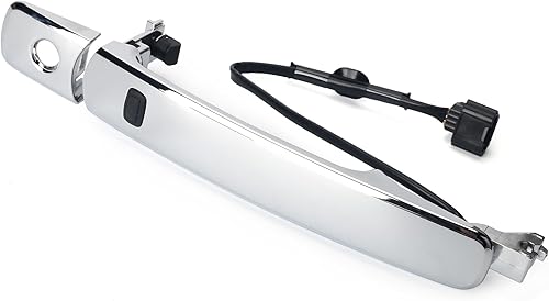 Manija de puerta exterior cromada delantera izquierda lado del conductor, con sensor y sistema de entrada inteligente sin llave compatible con