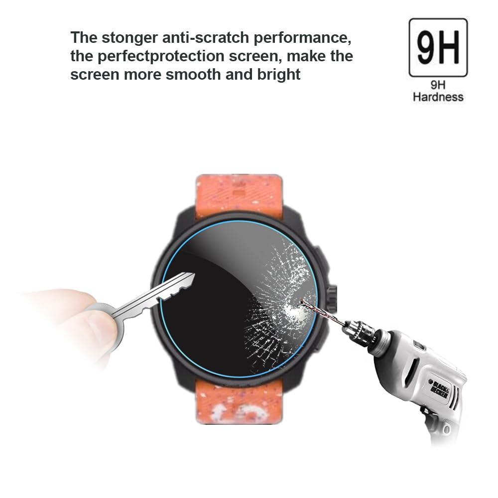 MIHENCE Compatible with Suunto Race S Screen Protector, 9H Anti-Scratch Tempered Glass Film for Race S Smartwatch (Pack of 3) - Image 4