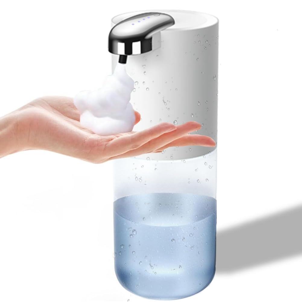 Bosiyrggrl Light Automatic Foaming Soap Dispenser-400Ml Touchless Soap Dispenser Adjustable Sensor Electric Hand Soap Dispenser Foam