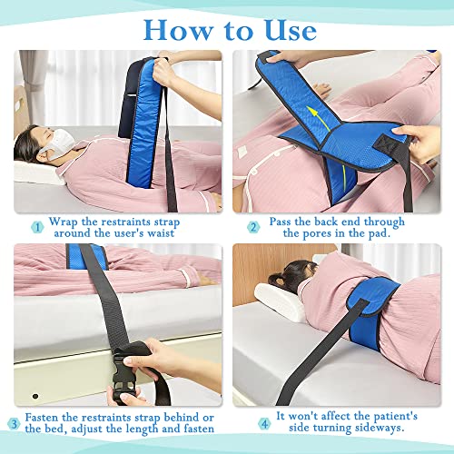 Medical Restraints for Bed Elderly Fall Prevention Devices Hospital Bed Restraints Dementia Patient Waist Control Belt Beds Guard Safety Belt for Seniors Beds Assistance Adjustable Roll Straps (Blue) 5 Medical Restraints for Bed Elderly Fall Prevention Devices Hospital Bed Restraints Dementia Patient Waist Control Belt Beds Guard Safety Belt for Seniors Beds Assistance Adjustable Roll Straps (Blue) - Image 6