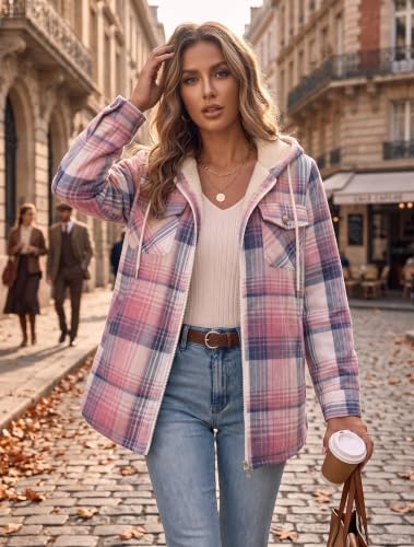 Zeagoo Womens Plaid Jacket Winter Coat Dressy Casual Flannel Fall Clothes - image 6