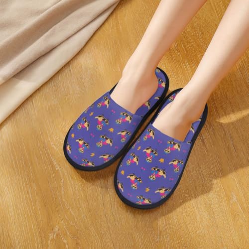 Labrador Retriever Dog Print House Slippers For Women And Men,Soft Slippers With Memory Foam,Non-Slip Indoor Home Shoes4
