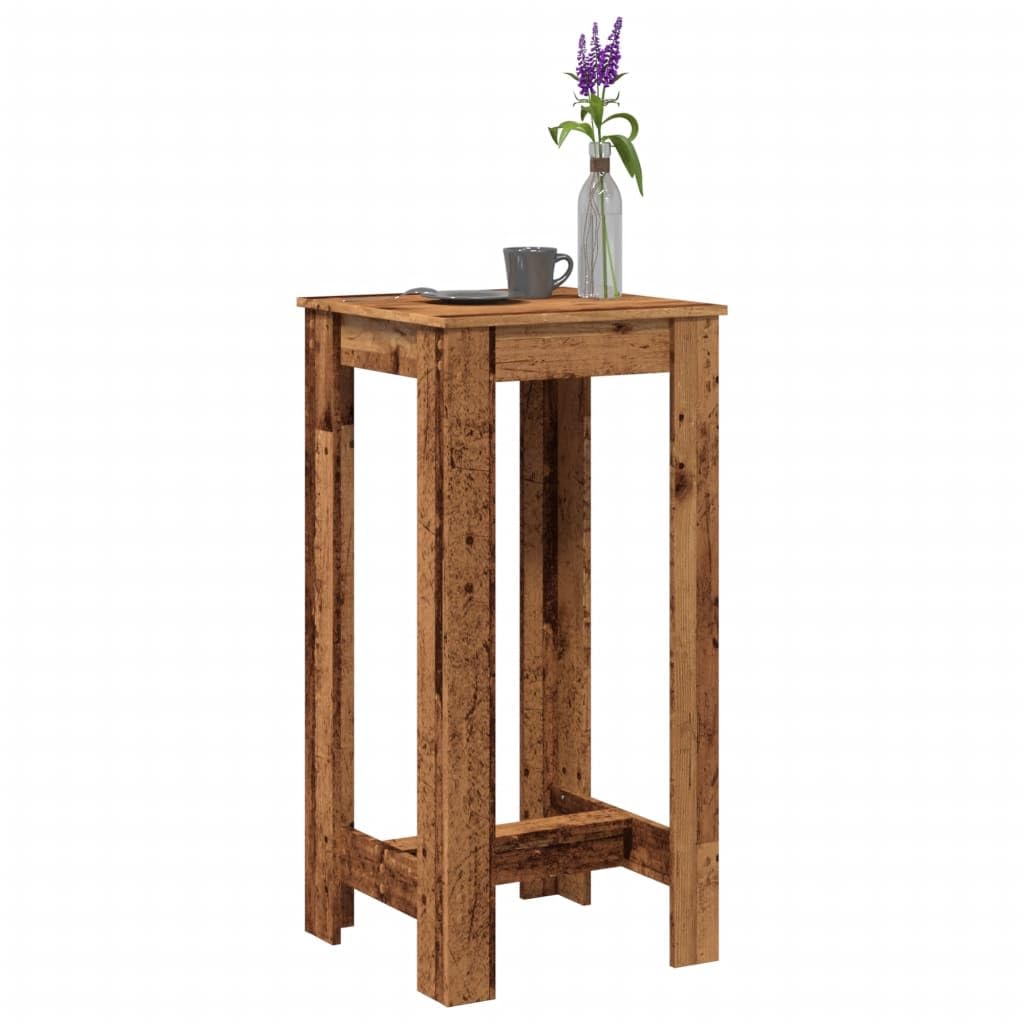 Hothingwell Bartisch aus Altholz, 51 x 50 x 103,5 cm, Holz, hoher Tisch, warmes Design, für Küche, Wohnzimmer, Esszimmer, glatte Oberfläche, leicht zu reinigen mit feuchtem Tuch,