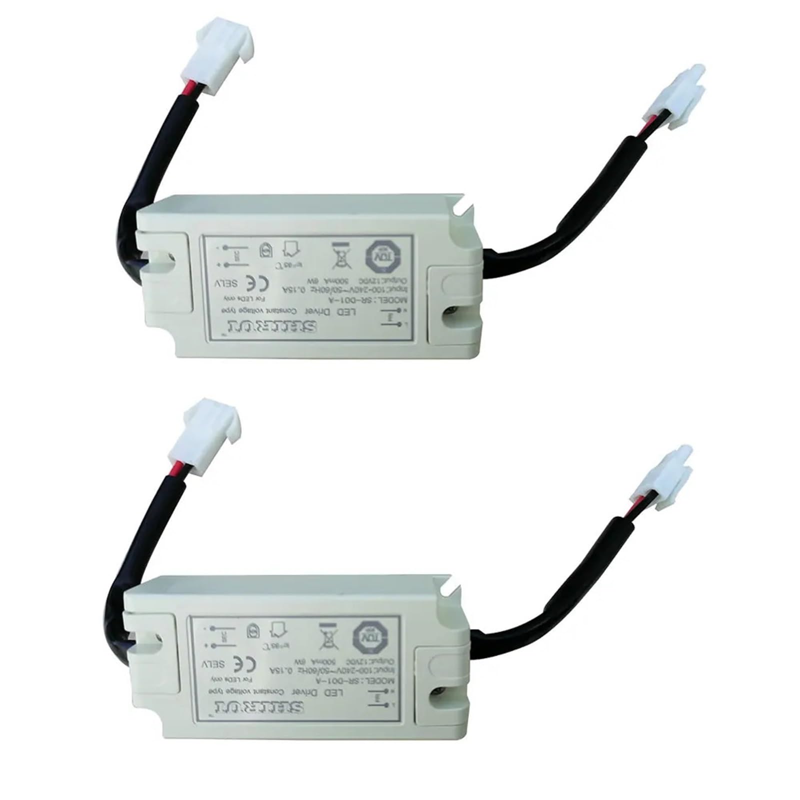 LAYMXNDIO 2-Piece 12V DC LED Driver for Kitchen Cooker Range Hood Cupboard Cabinet Lighting Bulbs Input 120V 230V 240V Voltage Converter