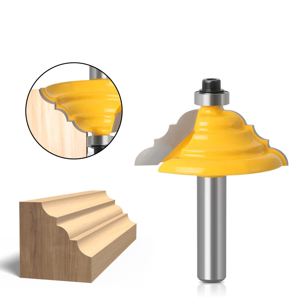 Roman Ogee - Set di 2 frese con bordi classici, 8 mm
