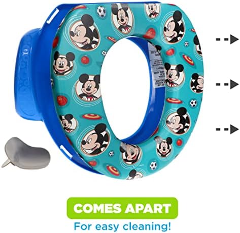 Disney Mickey Mouse "Happy Days" Soft Potty Seat and Potty Training Seat - Soft Cushion, Baby Potty Training, Safe, Easy to Clean — 사진 2