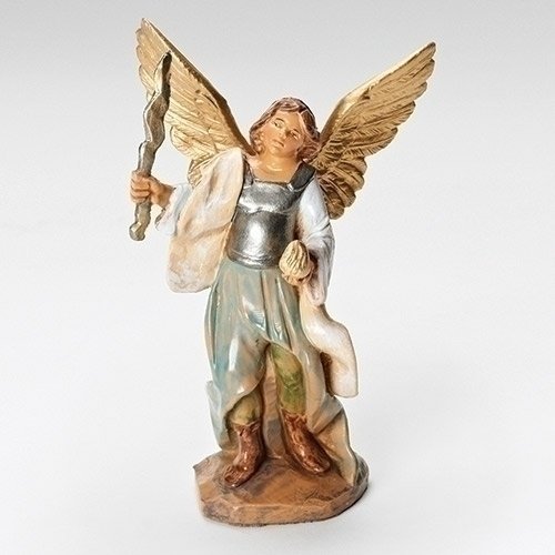 Fontanini by Roman Inc., Uriel Archangel Angel, 5" Angels Collection, Nativity Figure and Accessories, Hand Sculpted and Painted