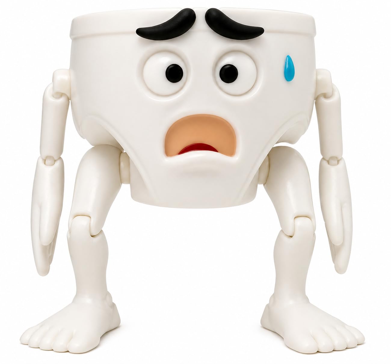 Genérico Calzoncini Kakadini – Articulated Figure XL 10x10 cm - Briefs with Human Limbs - Brainrot Italian Memes- Brain Rot Italian Memes Collection - Tung Tung Tung Sahur - Brainrot