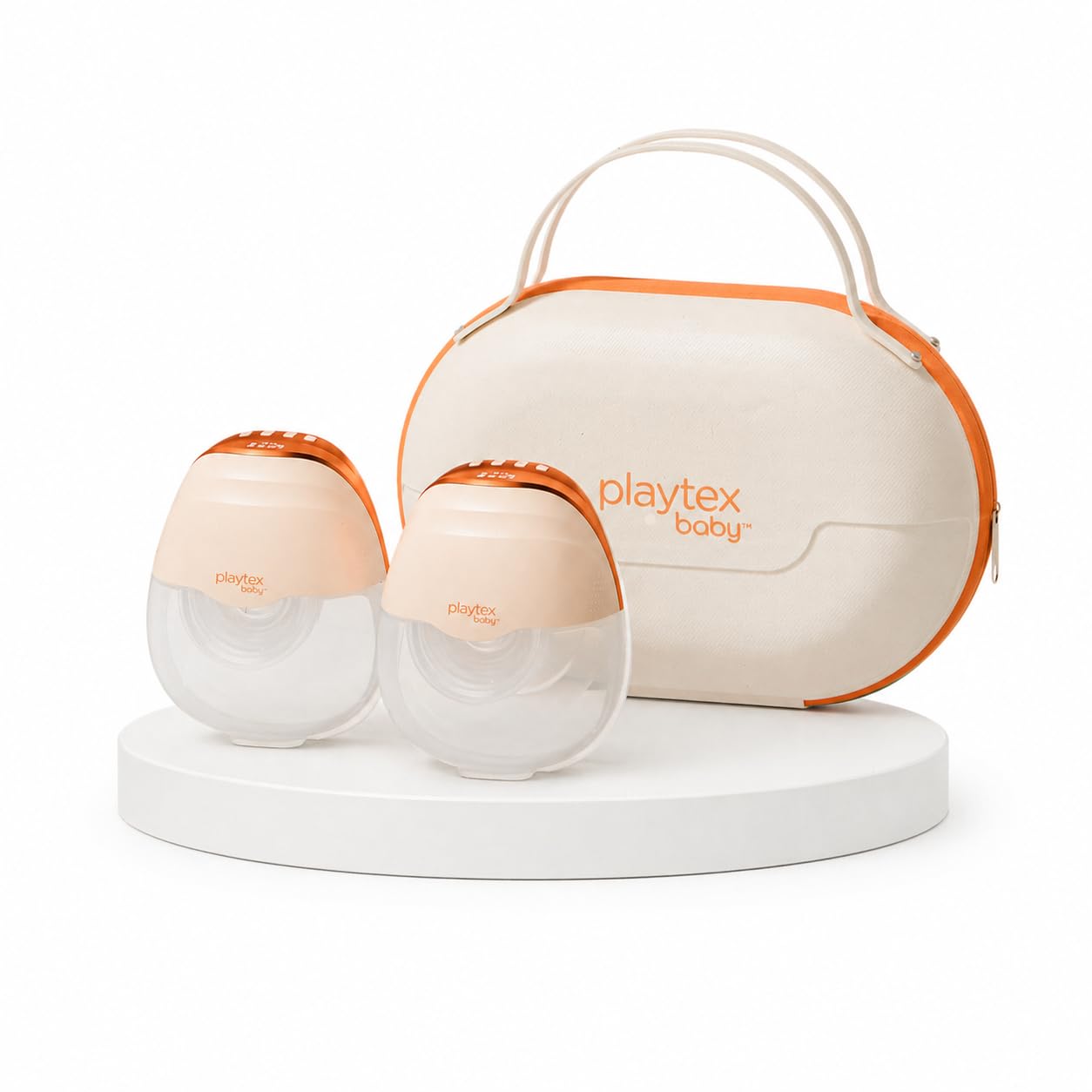 Playtex Baby H15 Ultradünne tragbare Milchpumpe, freihändige elektrische Milchpumpe mit Premium-Reiseetui, leises Design, 3 Modi, 12 Stufen