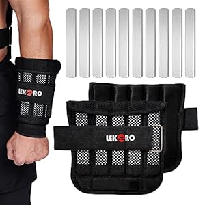 Pols-armgewichten, verstelbare polsgewichten, afneembare pols enkelgewichten voor mannen en vrouwen, voor fitness, wandelen, joggen, training, hardlopen, 1 paar verpakking van 2