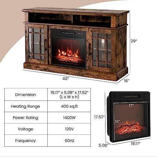 Costway Electric Fireplace Tv Stand For Tvs Up To 55 Inches thumb #5