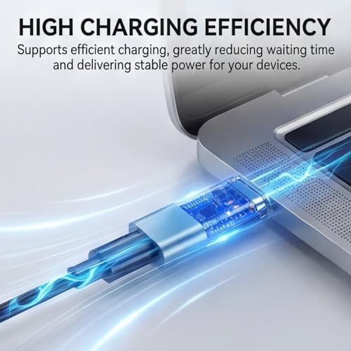 Image of Type C to Lightning Adapter 12W Fast Charging, USB C Male to Lightning Female Connector with 480Mbps Data Transfer, Translucent Converter for iPhone 17 /16 /15 Series (No OTG /Audio Support)
