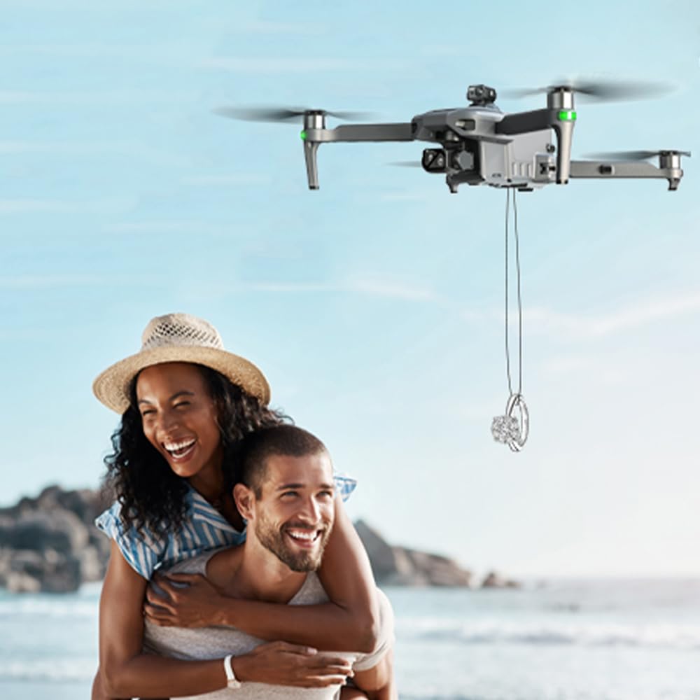 X-Verse SG909 Drone con Telecamera 4K, Schermo RC, Gimbal a 3 Assi, Distanza del Telecomando di 6KM, Evitare gli ostacoli in 4 direzioni, Droni Quadcopter per Adulti, 3 Batterie