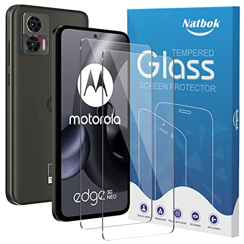 Natbok 2 Pezzi Vetro Temperato per Moto Edge 30