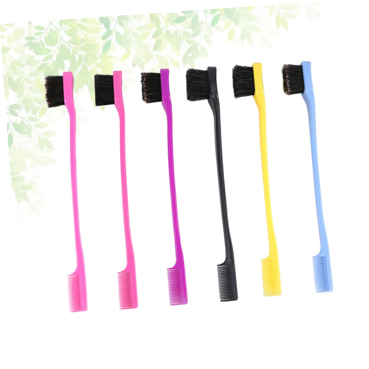 Ipetboom Eyebrow Tool Double-head Brush Comb Soft Comfortable Smooth and Polished Look Suitable for All Ages Random Color