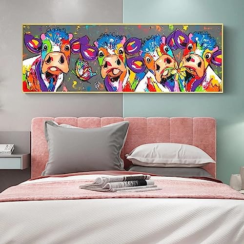 Art impression sur toile KEBIA de qualité supérieure peinture animale jet d'encre 50x150cm
