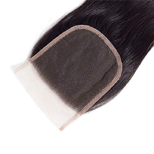 Tnice Lace Closure 4X4 Hd Lace Closure Straight Lace Closure Human Hair 12 Inch Brazilian Virgin Hair Lace Closure Free Part 100% Human Hair Extensions For Black Women Pre Plucked Natural Color thumb #4