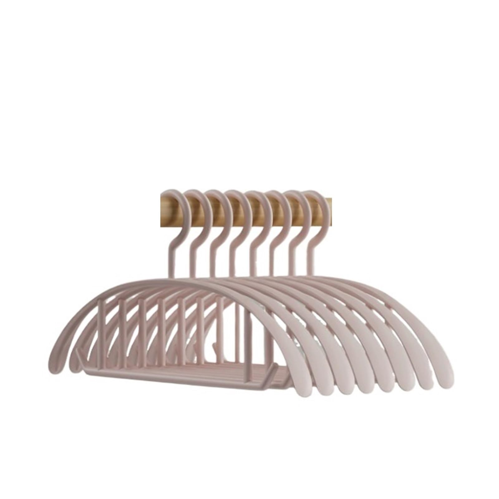 10pcs Wide Shoulder Thickened Non-slip Clothes Hanger Household(Pink)