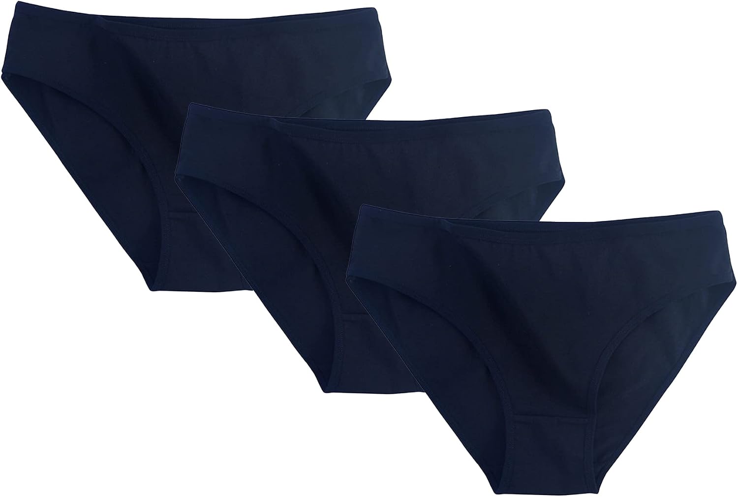 DGHM-JLMY Women's Mid Waist Simple Hip Underwear Stretch Briefs Comfy Hipster Panties Soft Cotton Panties Breathable 5Pc