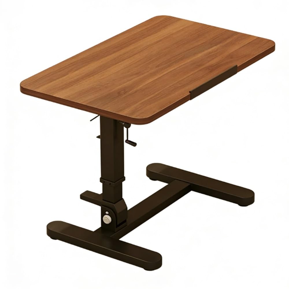 ZTHYSHOZ Side Table Bed Desk Laptop Adjustable Sofa Side Table Folding(Walnut)