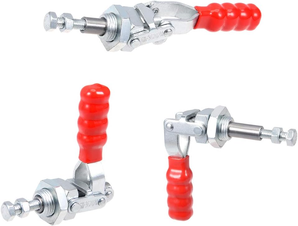 uxcell Toggle Clamp 100kg 220lbs Holding Capacity 20mm Stroke Push Pull Action Hand Tool GH-36202M