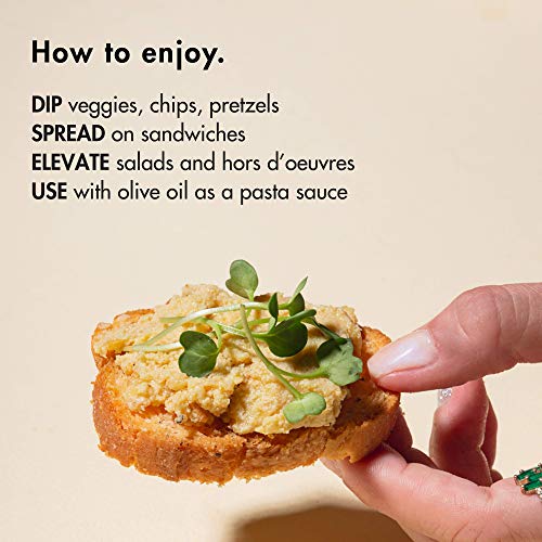 BRAMI Roman Lupini Bean Dip, Spread & Hummus | 0g Sugar, 0g Net Carbs | Keto, Vegan, Vegetarian, Mediterranean, Non-Perishable, Shelf-Stable, Low Carb, Low Calorie | 10oz (Garlic & Rosemary, 4 Count)