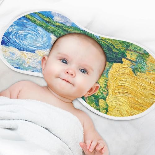 Cypress Wheat Field Baby Burp Cloths Muslin Burp Cloths Soft Burp Cloth Burp Rags Cotton Burp Clothes Absorbent for Newborn Girl Unisex Boy 1 Pack 22x11 Inches4