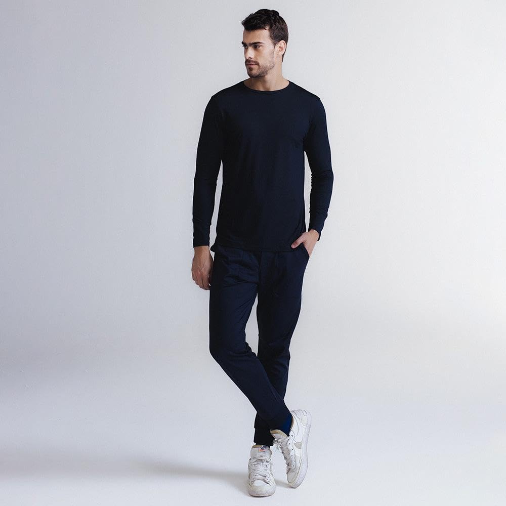 insider - Tech T-Shirt manica lunga da uomo - Vestibilità tradizionale a maniche lunghe - Camicia quotidiana, abbigliamento atletico, asciugatura rapida
