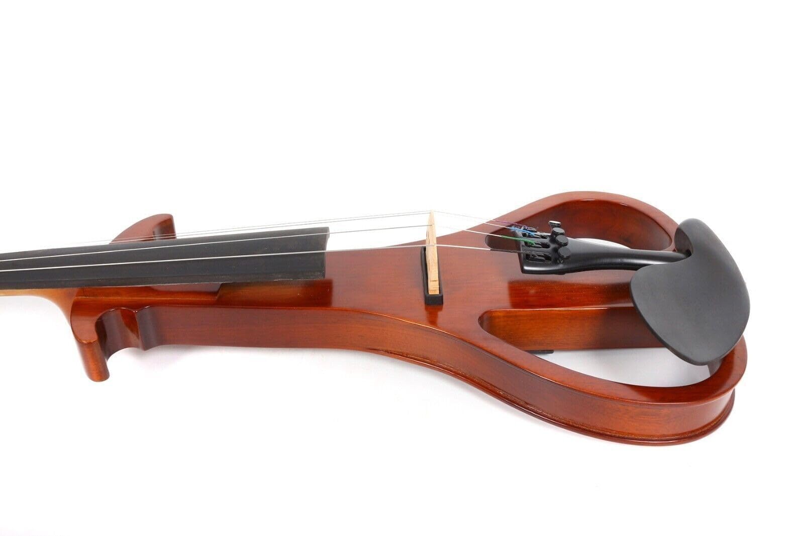 Violino Elettrico a 4 Corde 4/4 Violino Silenzioso di Dimensioni Standard con Accessori in Ebano Custodia Marrone (Violino Elettrico 4/4) (Violino Elettrico 4/4)