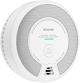 X-Sense 2-in-1 Smoke and Carbon Monoxide Detector Alarm (Not Hardwired), 10-Year Battery-Operated Dual Sensor Fire & CO Alarm, Compliant with UL 217 & UL 2034 Standards, SC06